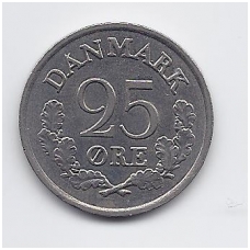 DENMARK 25 ORE 1965 KM # 850 VF DENMARK 25 ORE 1965 KM # 850 VF