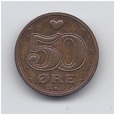 DENMARK 50 ORE 1992 KM # 866.2 VF-XF DENMARK 50 ORE 1992 KM # 866.2 VF-XF