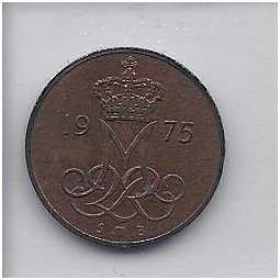 DENMARK 5 ORE 1975 KM # 859 XF 1
