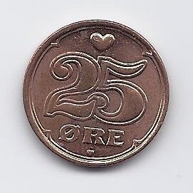 DENMARK 25 ORE 2007 KM # 868.2 XF