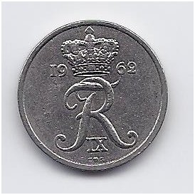 DENMARK 10 ORE 1962 KM # 849 VF 1