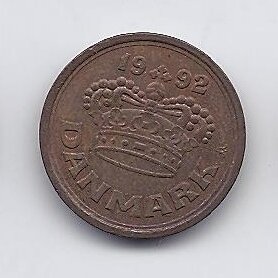 DENMARK 25 ORE 1992 KM # 868.1 VF 1