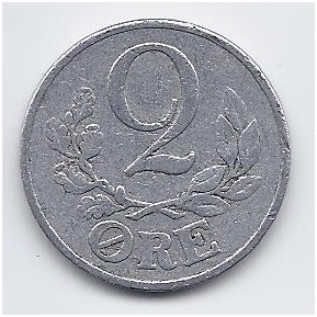 DENMARK 2 ORE 1941 KM # 833 F/VF