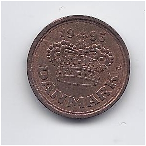 DENMARK 25 ORE 1995 KM # 868.1 VF/XF 1