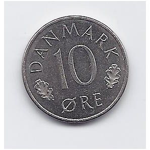 DENMARK 10 ORE 1985 KM # 860.3 UNC