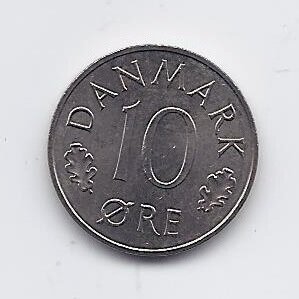 DENMARK 10 ORE 1986 KM # 860.3 AU