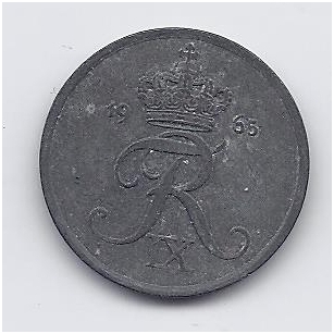 DENMARK 2 ORE 1965 KM # 840 VF 1