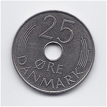 DENMARK 25 ORE 1980 KM # 861.2 XF