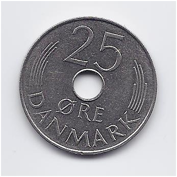 DENMARK 25 ORE 1981 KM # 861.2 VF/XF
