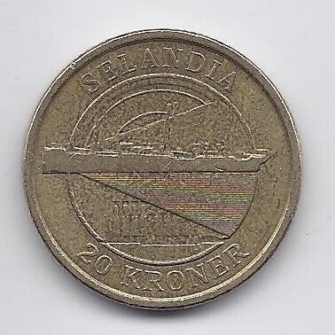 DANIJA 20 KRONER 2008 KM# 926 VF Laivas "Selandia"