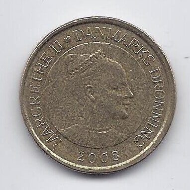 DENMARK 20 KRONER 2008 KM# 926 VF Ship "Selandia" 1