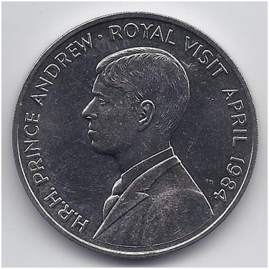 ASCENSION IS. 50 PENCE 1984 KM # 6 UNC Prince Andrew visit