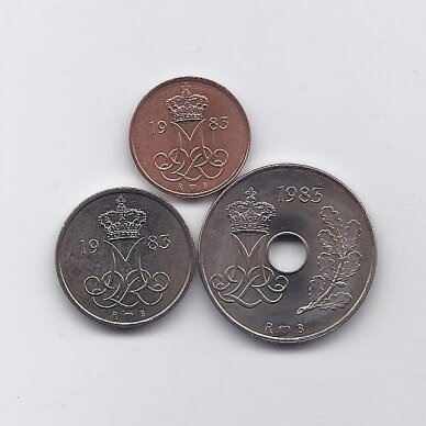 DENMARK 1983 three coins set 1