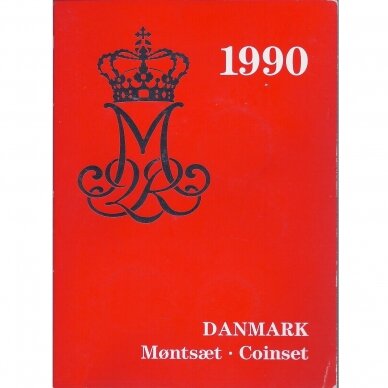 DENMARK 1990 OFFICIAL BANK COINS SET