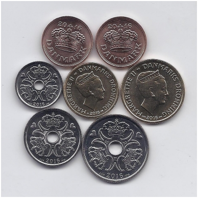 DANIJA 2016 m. 7 monetų komplektas 1