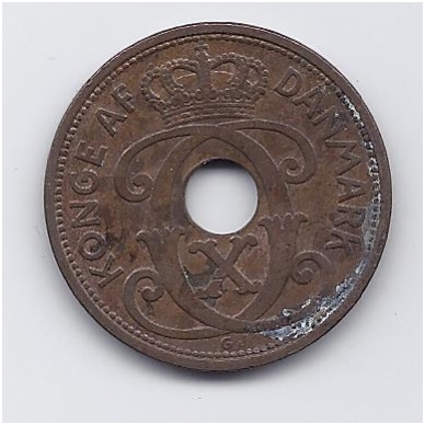 DENMARK 5 ORE 1929 KM # 828.2 VF 1