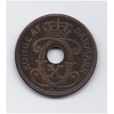DENMARK 5 ORE 1932 KM # 828.2 VF (cleaned) 1