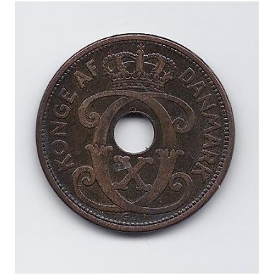 DENMARK 5 ORE 1932 KM # 828.2 VF (cleaned) 1