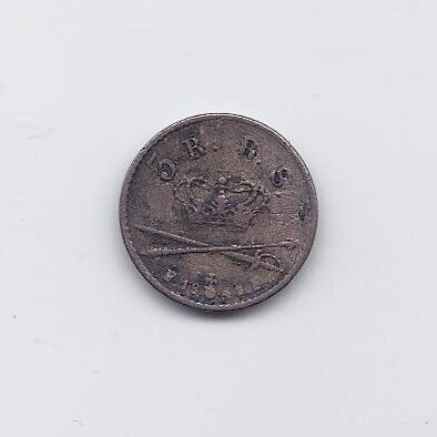 DENMARK 3 RIGSBANKSKILLING 1842 KM # A730 F/VF