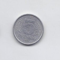 GERMAN DEM. REP. 5 PFENNIG 1983 KM # 9 VF GERMAN DEM. REP. 5 PFENNIG 1983 KM # 9 VF