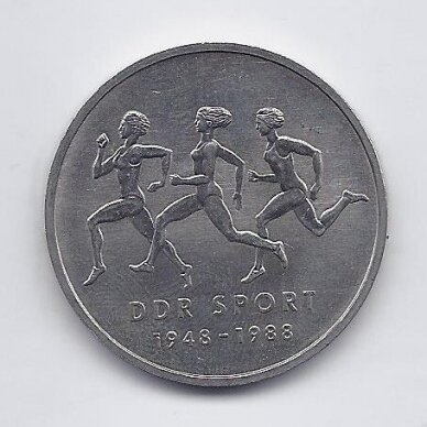 GERMAN DEM. REP. 10 MARK 1988 KM # 125 AU Sports