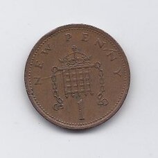 GREAT BRITAIN 1 NEW PENNY 1975 KM # 915 VF