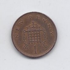 GREAT BRITAIN 1 NEW PENNY 1977 KM # 915 VF