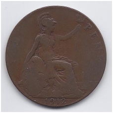 GREAT BRITAIN 1 PENNY 1912 KM # 810 F GREAT BRITAIN 1 PENNY 1912 KM # 810 F