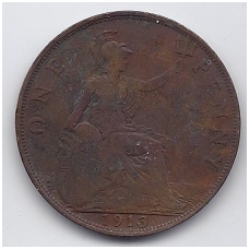GREAT BRITAIN 1 PENNY 1913 KM # 810 F/VF GREAT BRITAIN 1 PENNY 1913 KM # 810 F/VF
