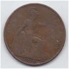 GREAT BRITAIN 1 PENNY 1919 KM # 810 VF GREAT BRITAIN 1 PENNY 1919 KM # 810 VF