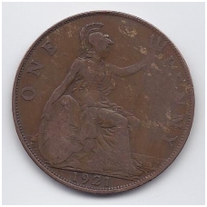 GREAT BRITAIN 1 PENNY 1921 KM # 810 F/VF GREAT BRITAIN 1 PENNY 1921 KM # 810 F/VF