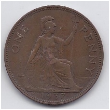 GREAT BRITAIN 1 PENNY 1937 KM # 845 VF GREAT BRITAIN 1 PENNY 1937 KM # 845 VF