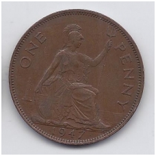 GREAT BRITAIN 1 PENNY 1947 KM # 845 VF GREAT BRITAIN 1 PENNY 1947 KM # 845 VF