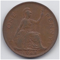 GREAT BRITAIN 1 PENNY 1948 KM # 845 VF