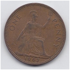 GREAT BRITAIN 1 PENNY 1962 KM # 897 VF GREAT BRITAIN 1 PENNY 1962 KM # 897 VF