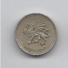 DIDŽIOJI BRITANIJA 1 POUND 1995 KM # 969 F/VF