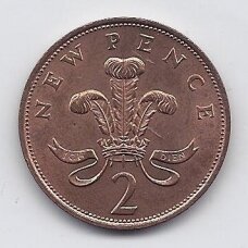 GREAT BRITAIN 2 NEW PENCE 1979 KM # 916 VF GREAT BRITAIN 2 NEW PENCE 1979 KM # 916 VF