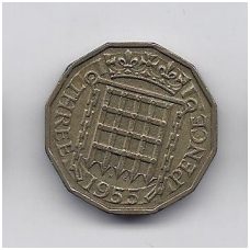 GREAT BRITAIN 3 PENCE 1955 KM # 900 VF GREAT BRITAIN 3 PENCE 1955 KM # 900 VF
