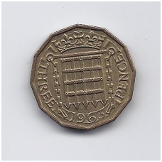 GREAT BRITAIN 3 PENCE 1963 KM # 900 VF