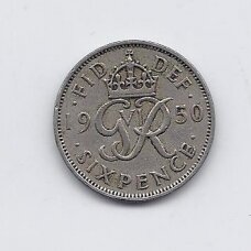 GREAT BRITAIN 6 PENCE 1950 KM # 875 VF GREAT BRITAIN 6 PENCE 1950 KM # 875 VF