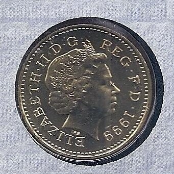 DIDŽIOJI BRITANIJA 1 POUND 1999 KM # 998 UNC (specialiame voke) 1