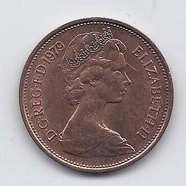 GREAT BRITAIN 2 NEW PENCE 1979 KM # 916 XF 1