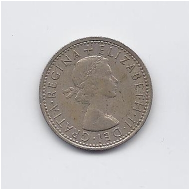 GREAT BRITAIN 6 PENCE 1966 KM # 903 VF 1
