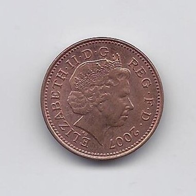 GREAT BRITAIN 1 PENNY 2007 KM # 986 VF/XF 1