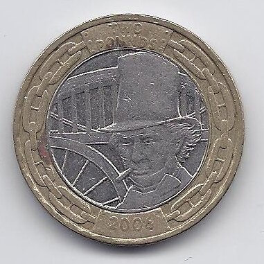 GREAT BRITAIN 2 POUNDS 2006 KM # 1060 VF  Isambard K. Brunel