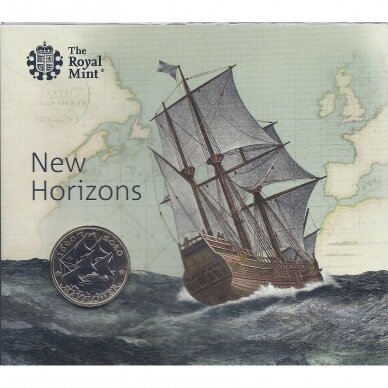DIDŽIOJI BRITANIJA 2 POUNDS 2020 KM # new BU Mayflower laivas