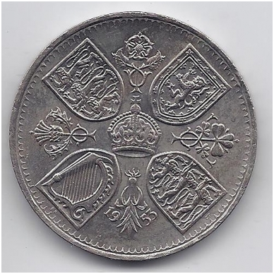 DIDŽIOJI BRITANIJA 5 SHILLINGS 1953 KM # 894 VF Karūnavimas 1