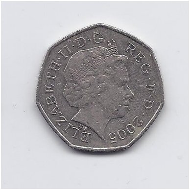 GREAT BRITAIN 50 PENCE 2005 KM # 1050 VF/XF 1