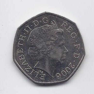 GREAT BRITAIN 50 PENCE 2006 KM # 1058 VF 1