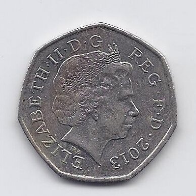 GREAT BRITAIN 50 PENCE 2013 KM # 1246 VF Christopher Ironside 1